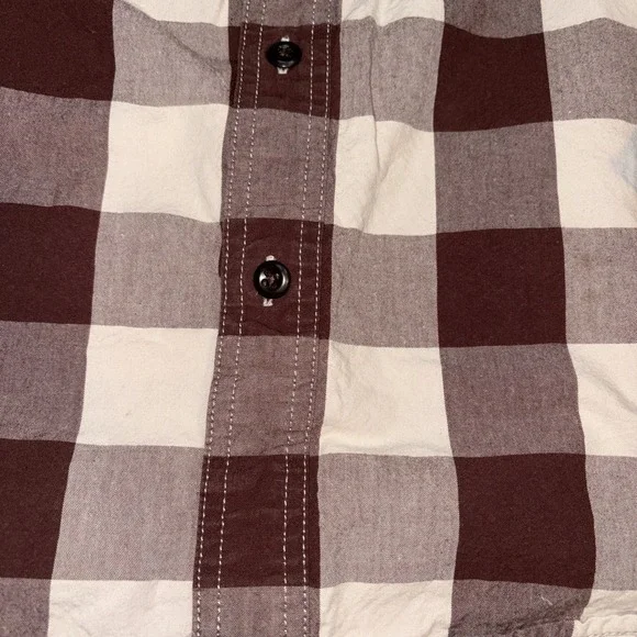 FILSON Shirt Xl Buffalo Plaid Work Shirt Long Sleeve 100% Cotton Brown / White